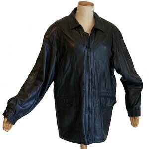 Leather Jacket, Jeno de Paris. Buttery Soft w Thin Insulation Layer. Size 42